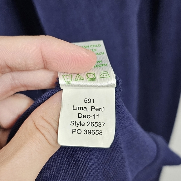 Lily Pulitzer Knit Cardigan navy blue cotton sweater size small Style 26537 - Picture 7 of 8